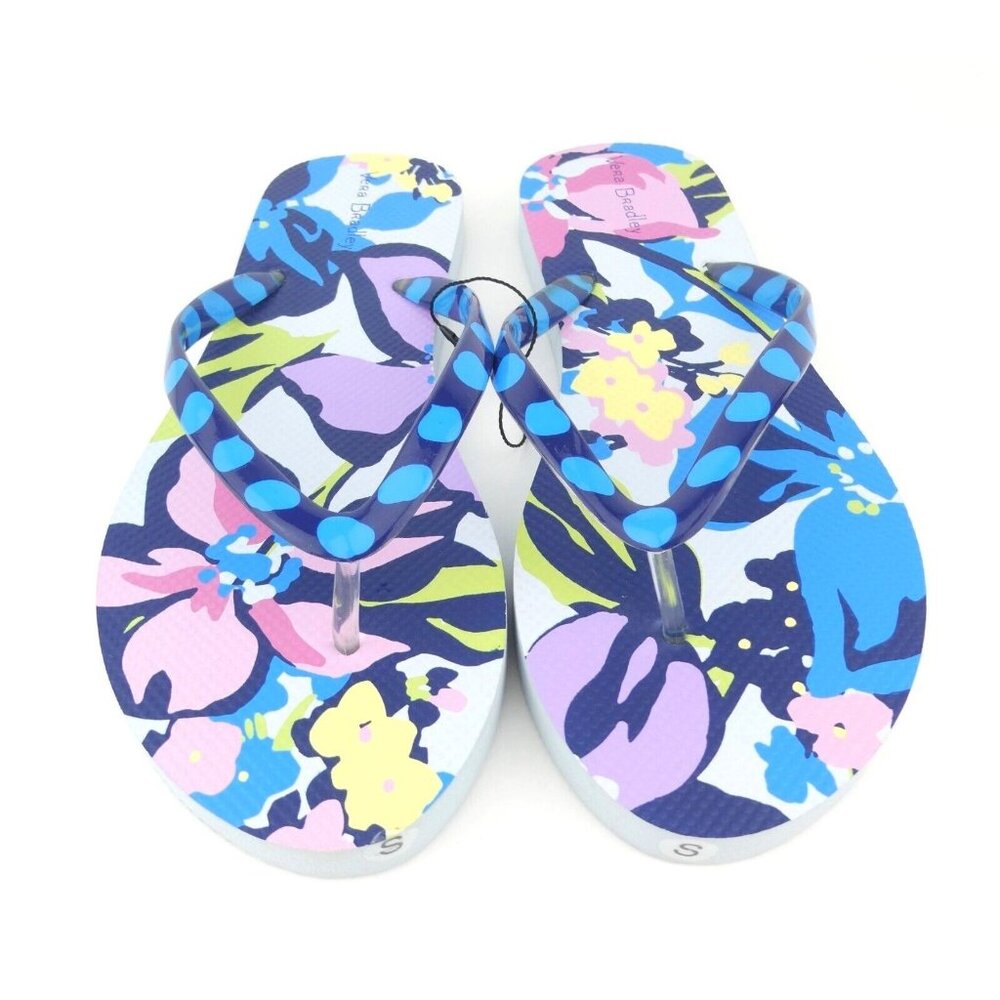 Vera Bradley‎ Marian Floral Small Flip Flops NWOT